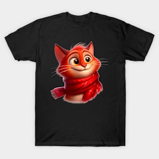 Cat Red T-Shirt